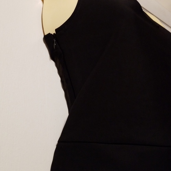 🍎 New LBD Dress Sheer Panels Open Back Bodycon Party Stretch Vacation - Picture 4 of 10